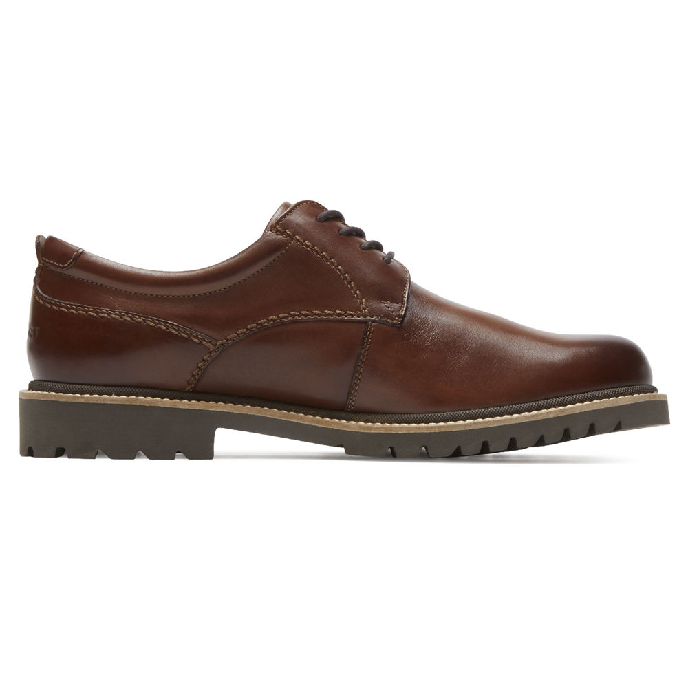 Rockport Oxfords Herre Mørke Brune - Marshall Plain Toe - HNTK03752